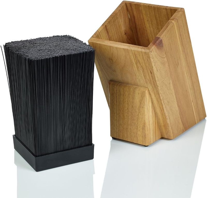 Photo 1 of Dice Knife Block, Light Oak Woodgrain
