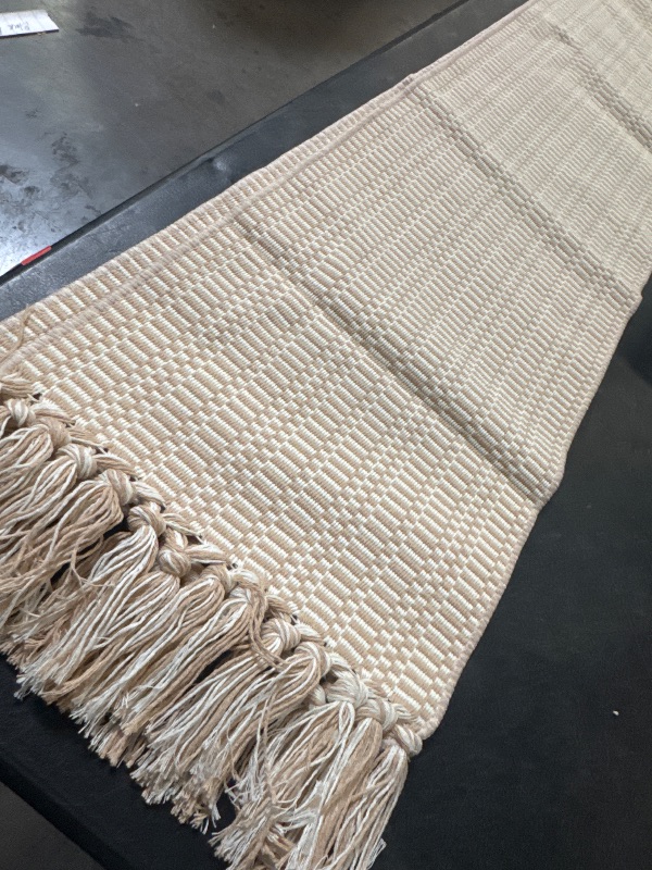 Photo 1 of  Better Homes & Gardens Beige Lines Indoor table runner