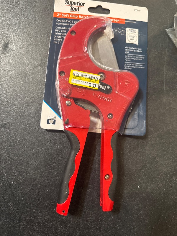 Photo 1 of Superior Tool One-handed 2” PVC Ratcheting Cutter