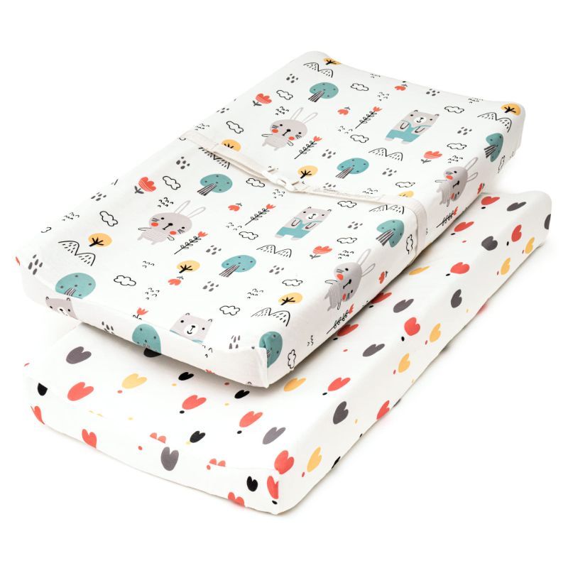 Photo 1 of TILLYOU Baby Changing Pad Cover, Changing Table Cover for Girls Boys, Ultra Soft Breathable, 2 Pack