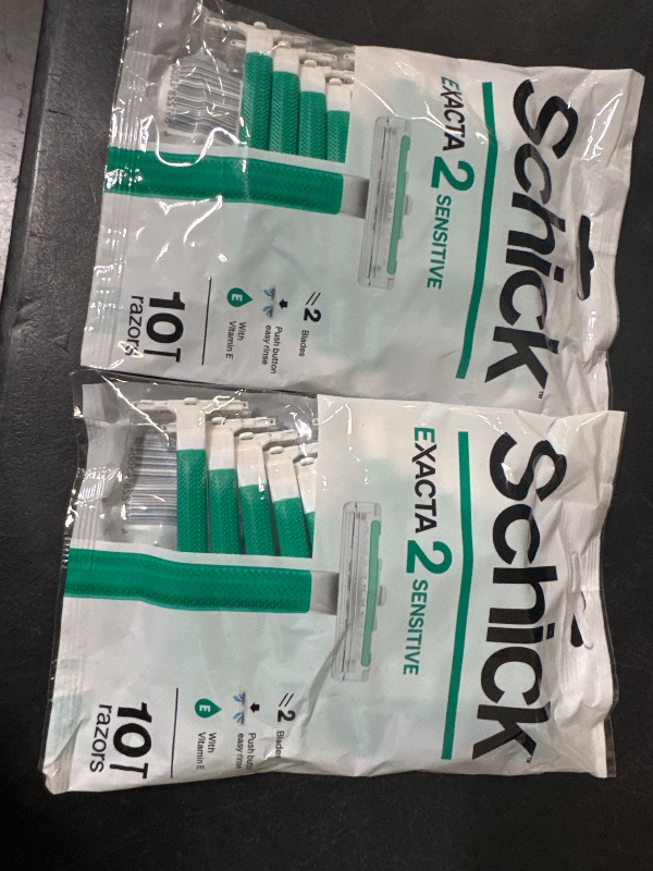 Photo 1 of (2Pack) Schick Exacta2 Sensitive Disposable Razor, 10 Count 
