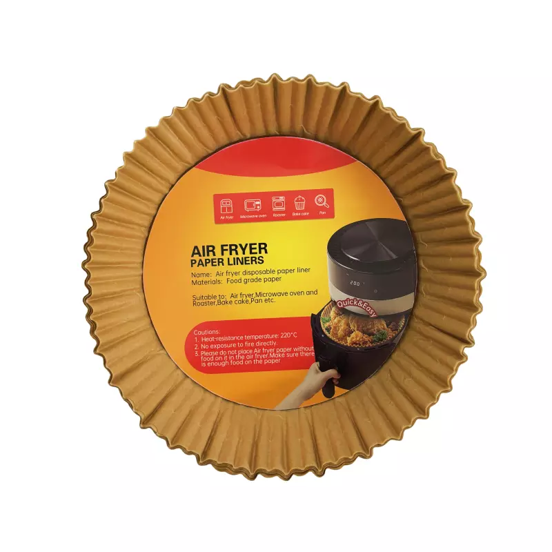 Photo 1 of  100 Pcs Round Disposable Airfryer Paper Liners – Non-Stick and Oil Proof for Easy Cleanup, Great for Oven, Pans & Baking – 8 Inch for 5-8 qt Basket by Baker's Signature
