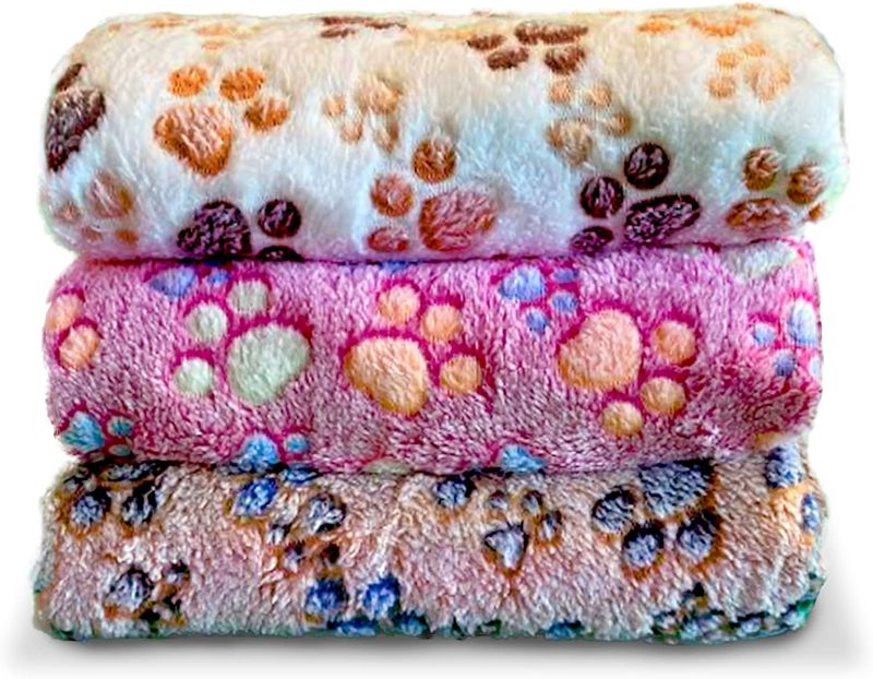 Photo 1 of Pet Blankets The Value Pack: 3 Cozy Blankets for All Indoor Pets | Cat Kitten Blankets | Dog Puppy Blankets | Pet Blankets for Couch | Liner for Pet Carrier
