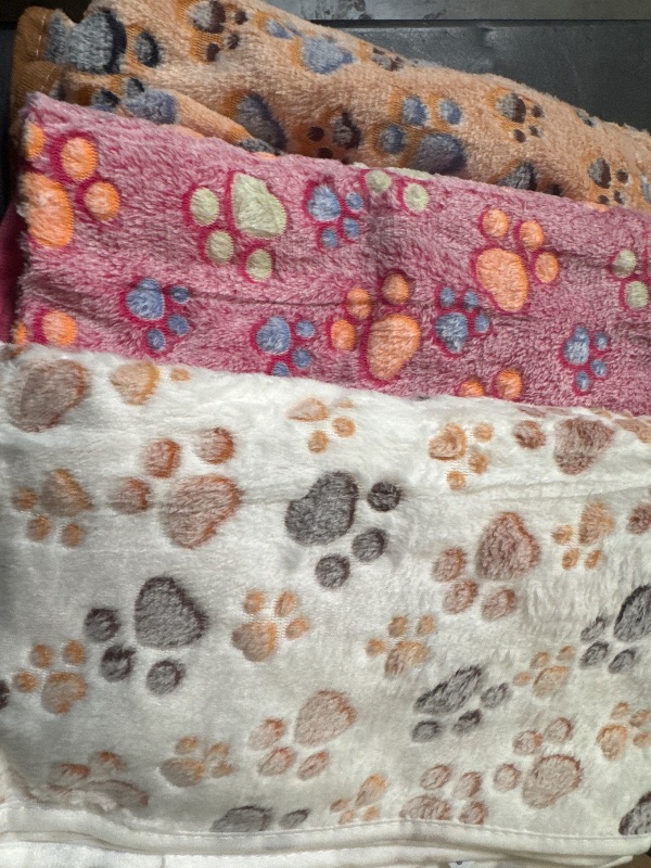 Photo 1 of Pet Blankets The Value Pack: 3 Cozy Blankets for All Indoor Pets | Cat Kitten Blankets | Dog Puppy Blankets | Pet Blankets for Couch | Liner for Pet Carrier
