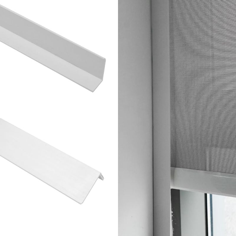 Photo 1 of Light Blockers Blackout Side Tracks, PVC Blackout Side Strips for Window Shades and Blinds, Light Blocking Strips for Bedroom 2 Pcs(White, 58")
