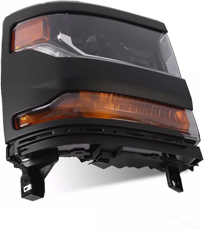 Photo 1 of Headlight Assembly Compatible with 2016-2018 Chevy Silverado 1500 & 2019 Silverado 1500 LD Factory HID Xenon Moldes Only Driver and Passenger Side Headlight Headlamp with LED DRL Projector, Black
