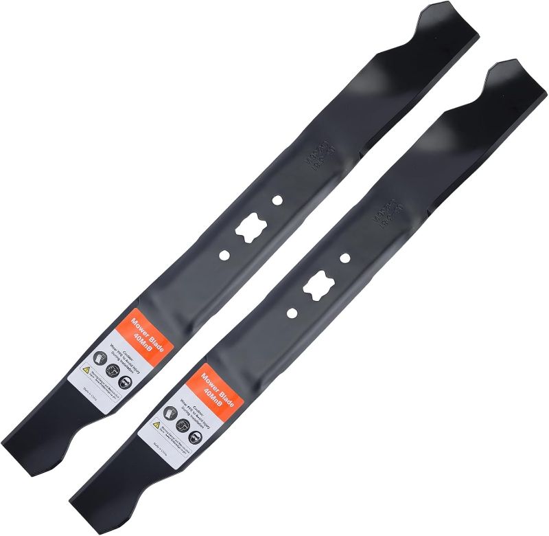 Photo 1 of 21 inch Mower Mulching Blades for Troy Bilt TB110 TB230 TB240 TB130 TB210 TB320 TB220 TB280ES 942-0741A 742-0741 742-0741A 942-0741 Cub Cade MTD 21" Deck Mower Blade (2 Pack)
