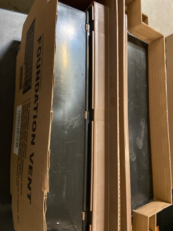 Photo 1 of 8" x 16" Automatic Foundation Vent for Ventilating Crawl Space Replacement Auto Air Vent, Brown, 2 Pack
