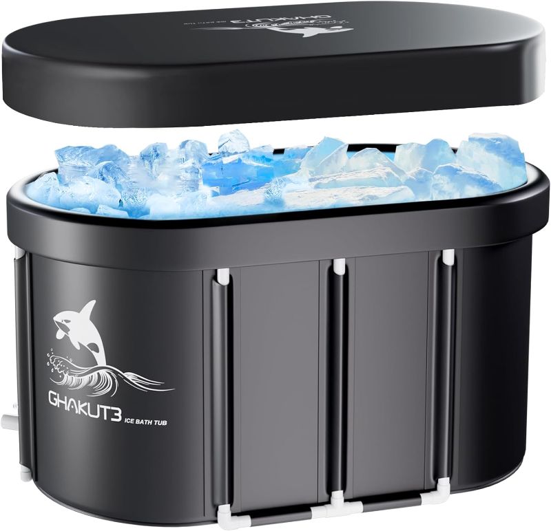 Photo 1 of Ice Bath Tub for Athletes with Cover XL 129 Gal Capacity Portable Cold Plunge Tub for Cold Water Dip and Recovery, Ice Baths at Home Outdoor Gyms - Cold Water Training
