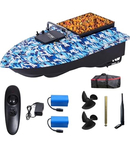 Photo 1 of Bait Boat, RC Fishing Bait Boat, 546-Yard Range Remote Control, 4.4lb Loading Capacity, Dual Motor & Battery System | Long-Range Fishing Bait for Serious Anglers
