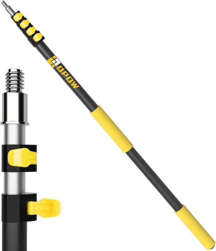 Photo 1 of 4.5-18 FT Telescopic Extension Pole, Multi-Purpose Aluminum Alloy Telescoping Rod with Flip-Lock Design, Sturdy for Painting Dusting, High House Maintenance, and Window Cleaning
