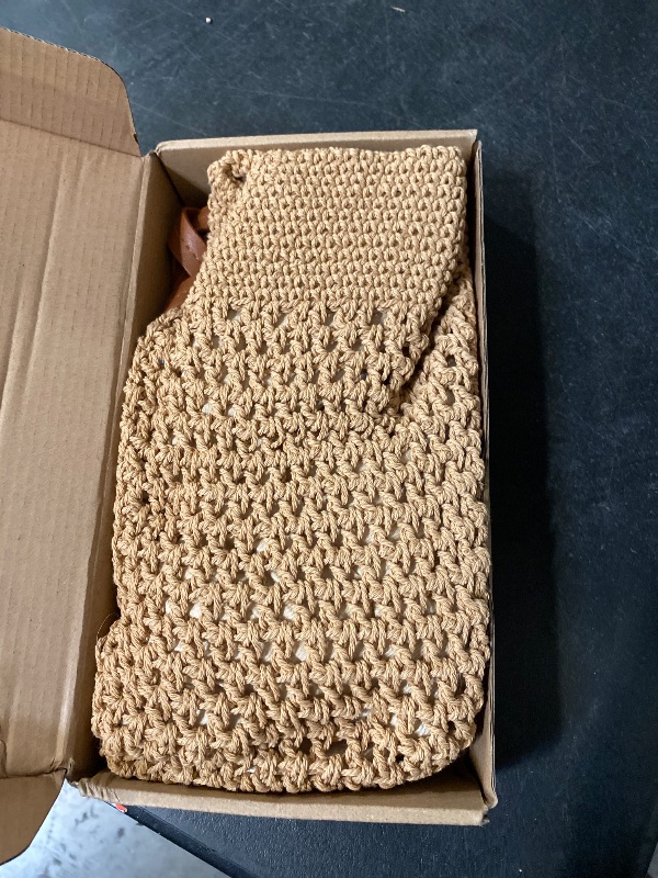 Photo 1 of Pleneal Crochet Beach Bags for Women, Summer Beach Tote Bag, Soft Woven Purses Shoulder Bag for Vacation