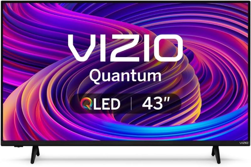 Photo 1 of VIZIO 43-inch Quantum 4K QLED HDR Smart TV w/Dolby Vision HDR, 120fps @1080p PC Gaming, WiFi 6, Bluetooth Headphone Capable, Apple AirPlay, Google Cast Built-in