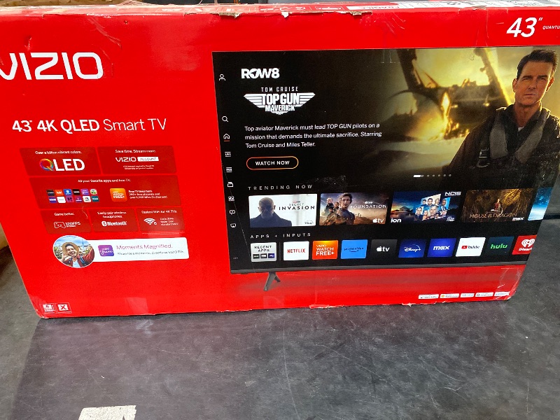 Photo 1 of VIZIO 43-inch Quantum 4K QLED HDR Smart TV w/Dolby Vision HDR, 120fps @1080p PC Gaming, WiFi 6, Bluetooth Headphone Capable, Apple AirPlay, Google Cast Built-in