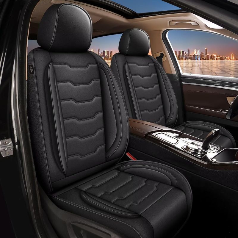 Photo 1 of Car Seat Covers for Mazda CX5 CX-5 2017-2024 2025 Full Set 5 Seats Waterproof Leather Seat Cover Protector Anti-Slip Automotive Seat Covers Car Seat Cushions (Black)