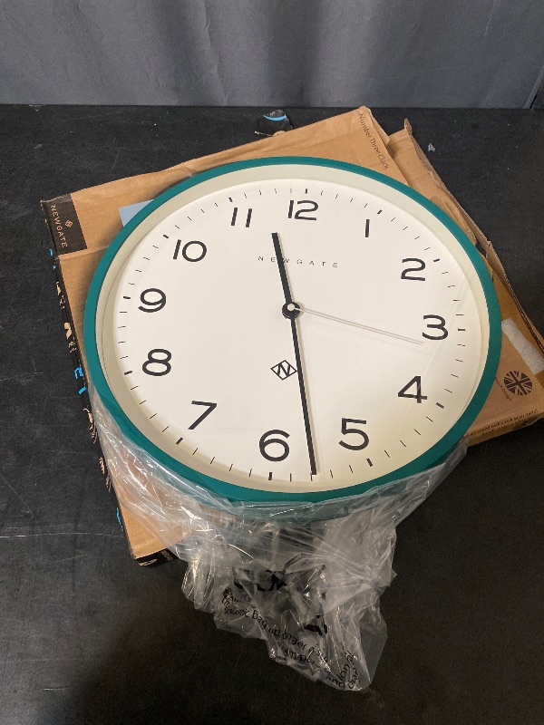Photo 1 of NEWGATE® Number Four Echo Wall Clock | Modern Round Clock | 12 inch | Eden Green | Easy to Read Numbers | Ideal for Kitchen, Living Room or Office