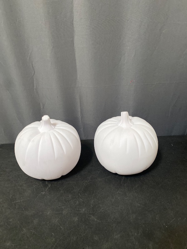 Photo 1 of 2 white pumpkin decor 