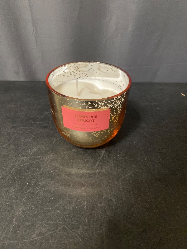 Photo 1 of 2-Wick 13oz Mercury Glass Candle Pink/Luminous Apricot - Threshold™
