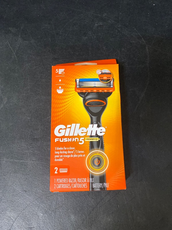 Photo 1 of Gillette Fusion5 Power Razor for Men - 1 Gillette Power Razor Handle + 2 Blade Refills