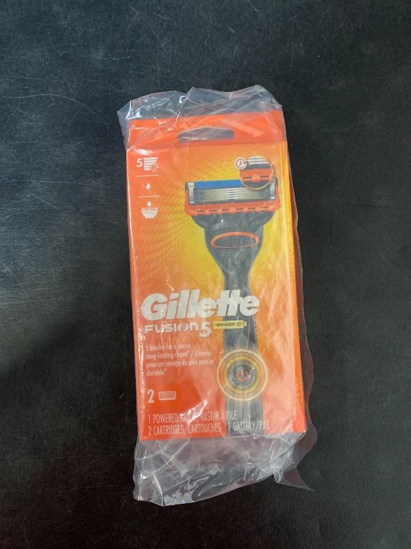 Photo 1 of Gillette Fusion5 Power Razor for Men - 1 Gillette Power Razor Handle + 2 Blade Refills