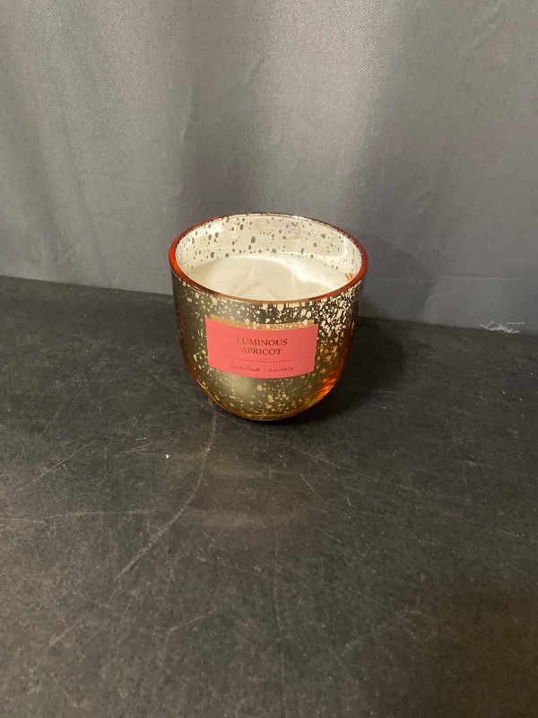 Photo 1 of 2-Wick 13oz Mercury Glass Candle Pink/Luminous Apricot - Threshold