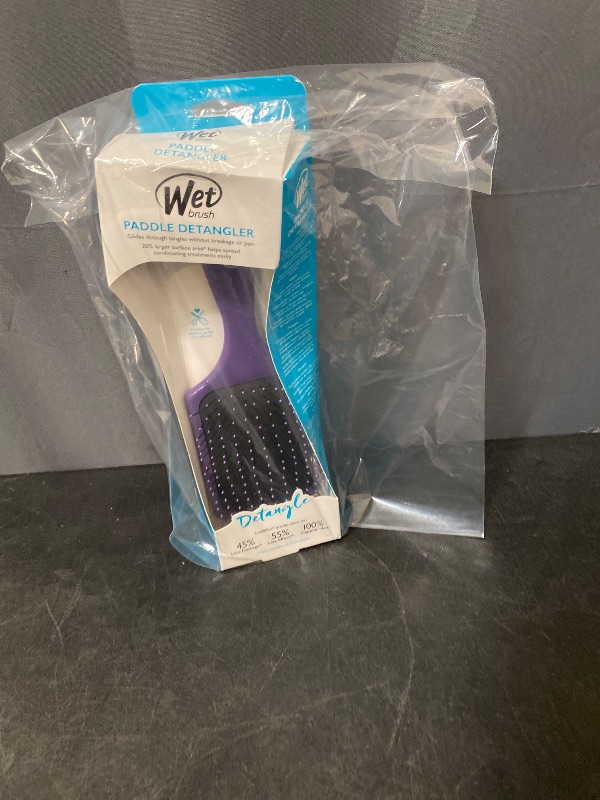 Photo 1 of Wet Brush Paddle Detangler Hair Brush - Dark Lavendar