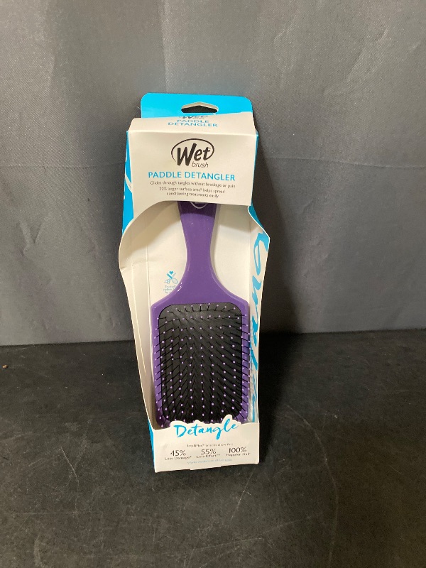 Photo 1 of Wet Brush Paddle Detangler Hair Brush - Dark Lavendar