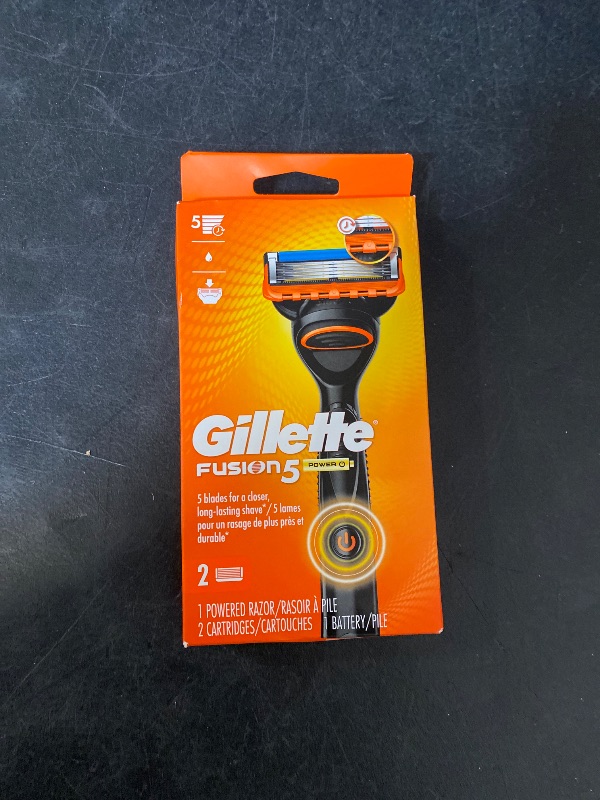 Photo 1 of Gillette Fusion5 Power Razor for Men - 1 Gillette Power Razor Handle + 2 Blade Refills
