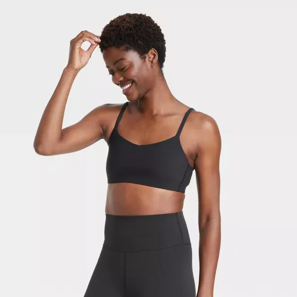 Photo 1 of S Women's Everyday Soft Light Support Strappy Sports Bra Black 