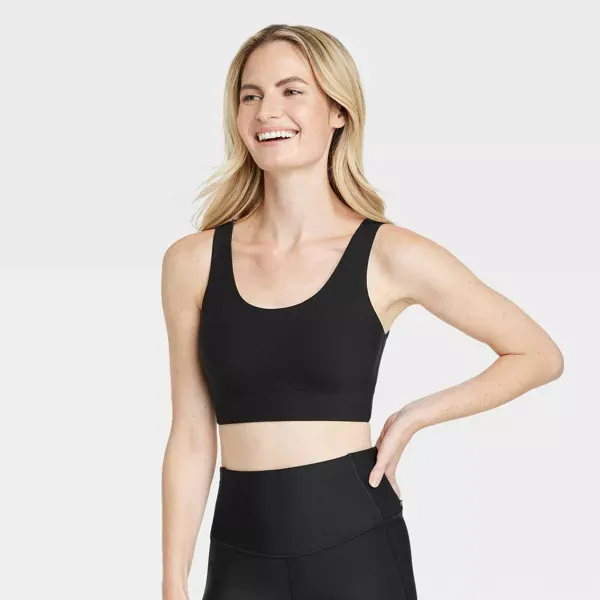 Photo 1 of XS Women's Everyday Soft Medium Support Longline Sports Bra Brown