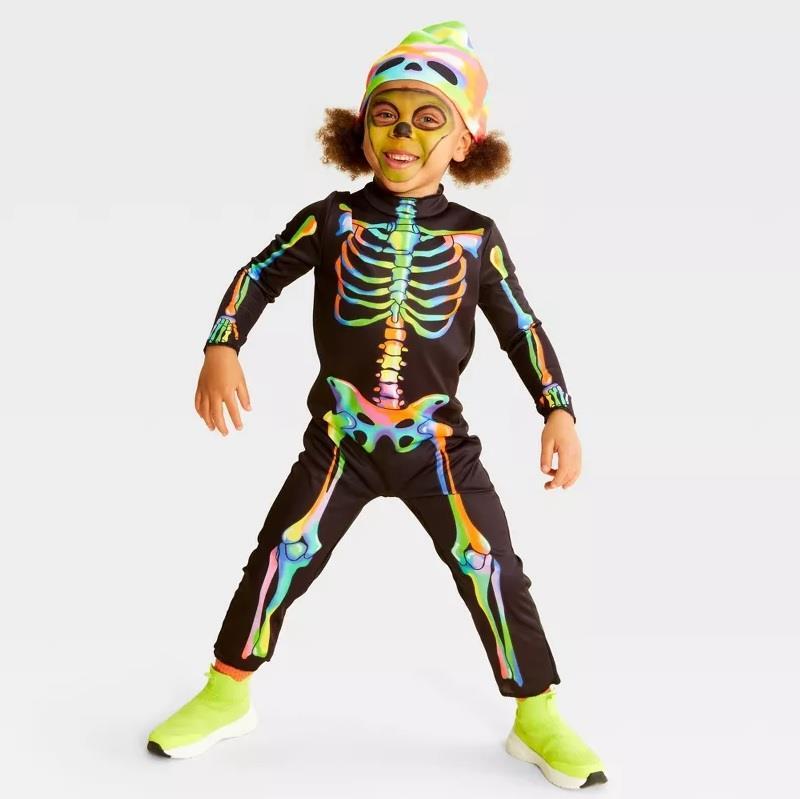 Photo 1 of 2-3T Kids Hyde & Eek COLOR MELT SKELETON Halloween Costume