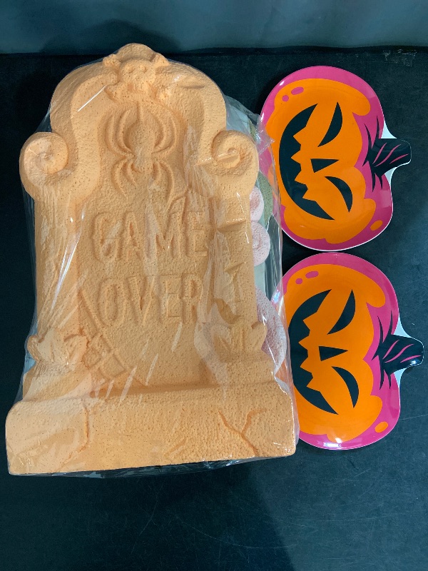 Photo 1 of 3 Item Seasonal & Party Supplies Bundle | 4 Tomb Decor, 2 Plates