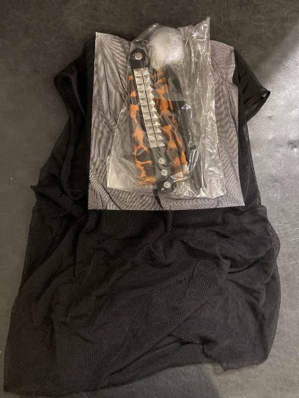Photo 1 of One Size 80s Rock Star Adult Halloween Costume Kit Brown