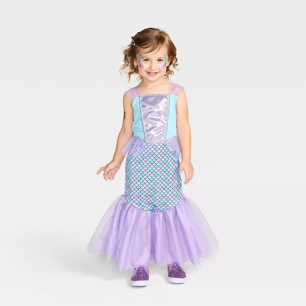 Photo 1 of 2-3T Toddler Magical Mermaid Costume Dress - Hyde and EEK! Boutique Aqua Blue