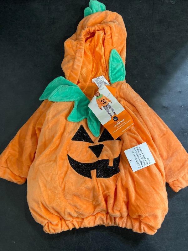 Photo 1 of 6-12 M Hyde & Eek Infant Toddler Girls Plush Pumpkin Hooded Pullover Halloween Costume Orange