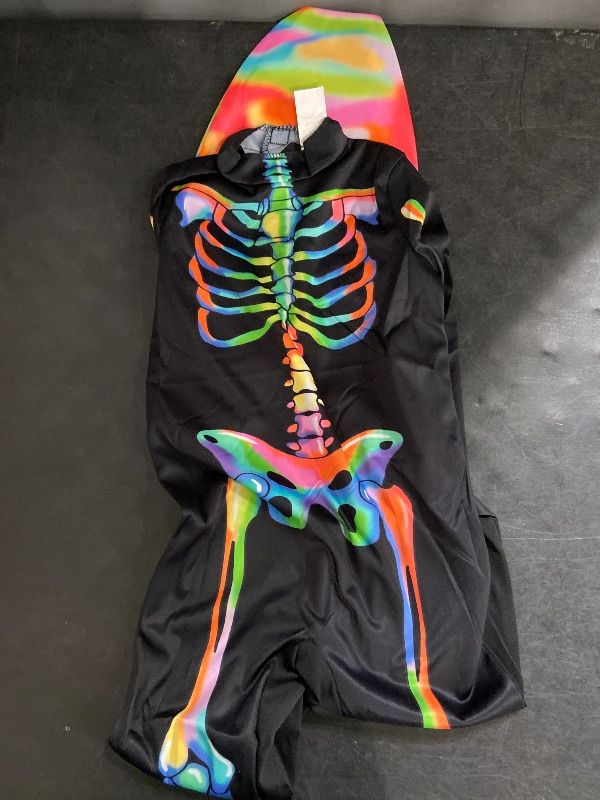 Photo 1 of 2-3T Kids Hyde & Eek COLOR MELT SKELETON Halloween Costume Black/Rainbow