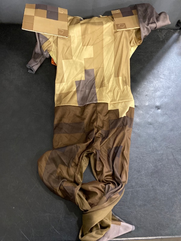 Photo 1 of Small 4-6 Classic Minecraft™ Husk Jack-O'-Lantern Hooded Jumpsuit Costume