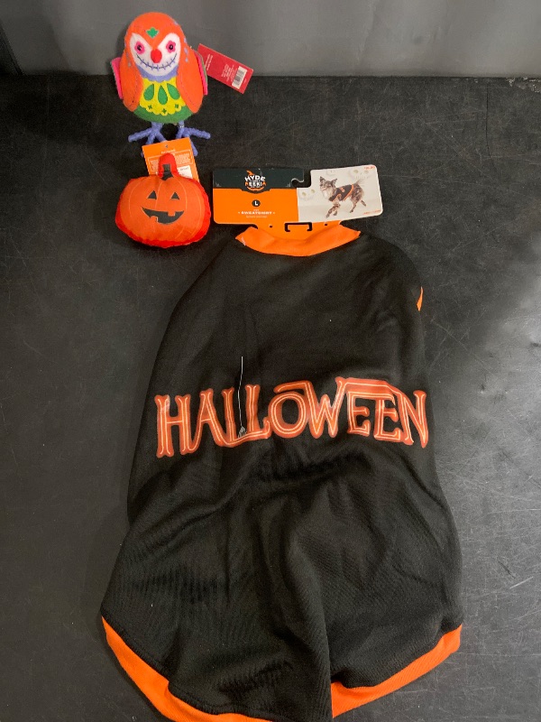Photo 1 of 3 Item Seasonal & Party Supplies Bundle | 1 Dog Costume, 1 Pet Toy, 1 Home Decor