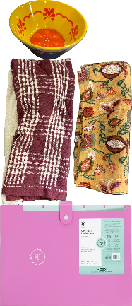 Photo 1 of 5 Items Seasonal & Party Supplies, Office Supplies, Kitchen & Dining Bundle | 2Bowls, 3 Kitchen Towels, 1 Binder