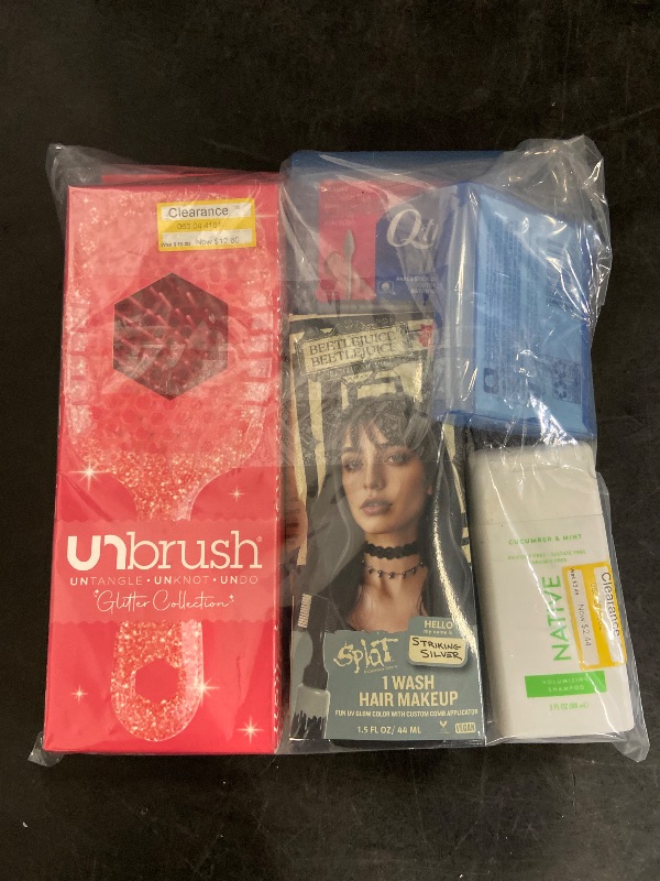 Photo 1 of 5 Item Hair Care, Beauty Accessories, Body & Care | 1 Hair Makeup, 60 Q-Tips, 3 Fl OZ Shampoo, 1 Brush