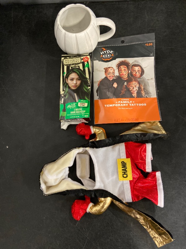 Photo 1 of 4 Item Seasonal & Party Supplies, Kitchen & Dining, Pet Supplies, Hair Care | 1 Cup, 11 Tattoos, 1 Hair Makeup, 1 Pet Outfit