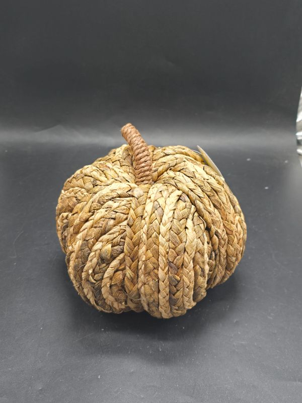Photo 1 of Large Woven Pumpkin Dark Two Tone Pumpkin Figurines - Threshold
