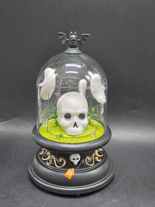 Photo 1 of Ghost and Skull Plastic Cloche Halloween Decorative Prop - Hyde & EEK! Boutique