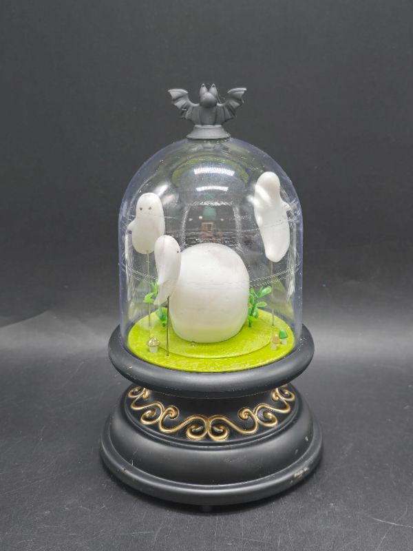 Photo 1 of Ghost and Skull Plastic Cloche Halloween Decorative Prop - Hyde & EEK! Boutique
