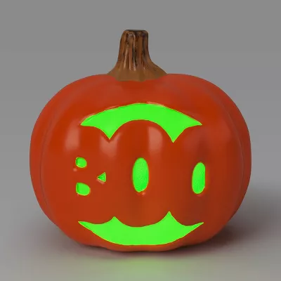 Photo 1 of 9"  Boo Pumpkin with Timer Indoor/Outdoor Hyde & EEK - Batteries Not Included