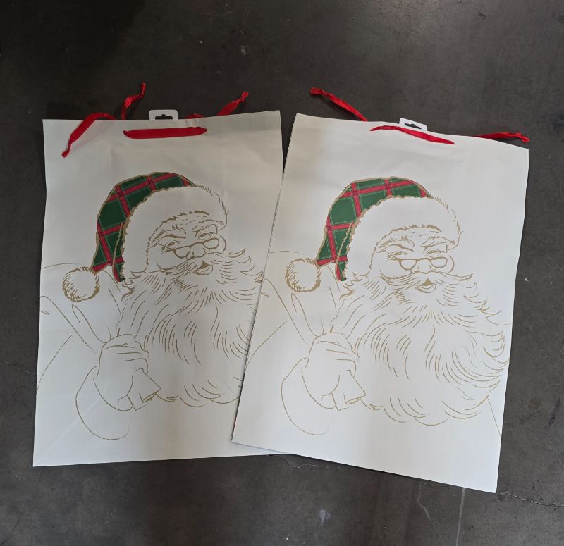 Photo 1 of Santa Jumbo Christmas Gift Bag Ivory - Wondershop™