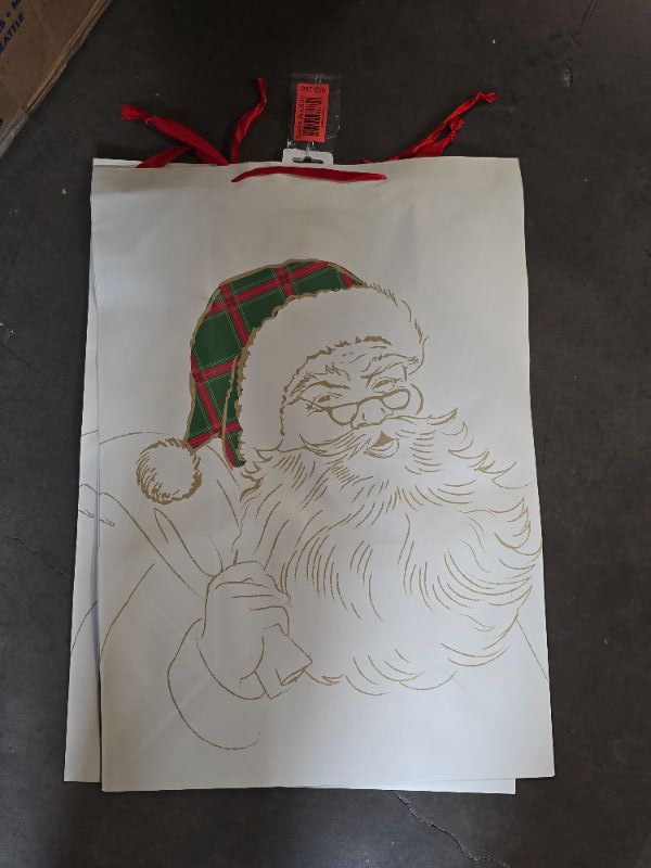 Photo 1 of Santa Jumbo Christmas Gift Bag Ivory - Wondershop™