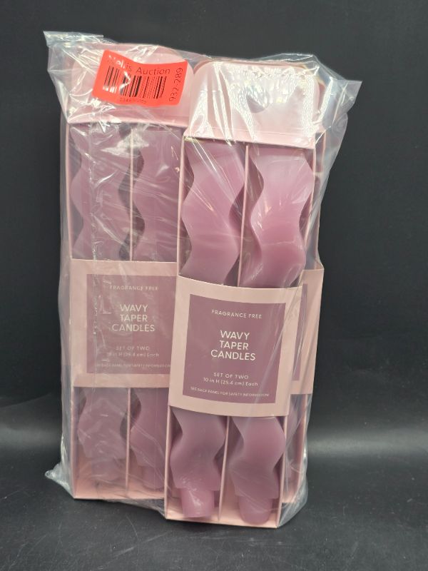 Photo 1 of 10pc Wavy Shaped Taper Candles 