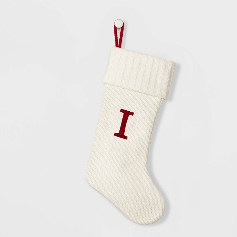 Photo 1 of Knit Monogram Christmas Stocking White I - Wondershop™