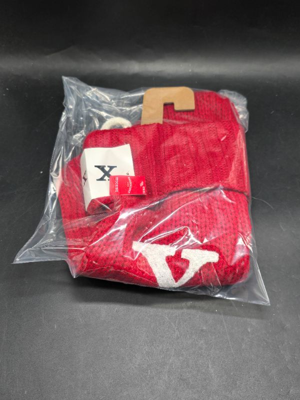 Photo 1 of Knit Monogram Christmas Stocking Red X - Wondershop